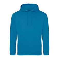 Just Hoods Uniszex laza szabású kapucnis pulóver AWJH001, Sapphire Blue-2XL