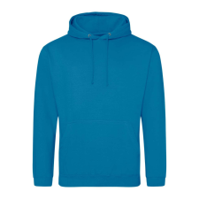 Just Hoods Uniszex laza szabású kapucnis pulóver AWJH001, Sapphire Blue-L férfi pulóver, kardigán