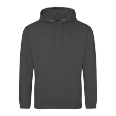 Just Hoods Uniszex laza szabású kapucnis pulóver AWJH001, Steel Grey-M