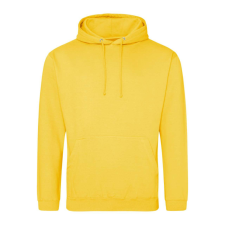 Just Hoods Uniszex laza szabású kapucnis pulóver AWJH001, Sun Yellow-XS férfi pulóver, kardigán
