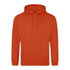 Just Hoods Uniszex laza szabású kapucnis pulóver AWJH001, Sunset Orange-S férfi pulóver, kardigán