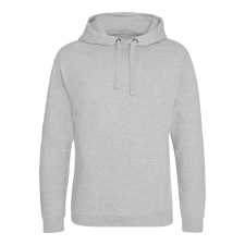 Just Hoods Uniszex laza szabású kapucnis pulóver, zseb nélkül AWJH011, Heather Grey-S férfi pulóver, kardigán