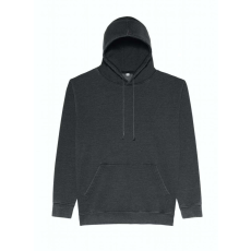 Just Hoods Uniszex mosott hatású kapucnis pulóver AWJH090, Washed Jet Black-XS