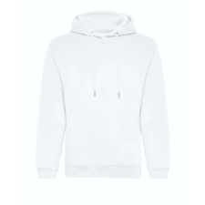 Just Hoods Uniszex organikus kapucnis pulóver AWJH201, Arctic White-XL férfi pulóver, kardigán