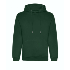 Just Hoods Uniszex organikus kapucnis pulóver AWJH201, Bottle Green-XS férfi pulóver, kardigán