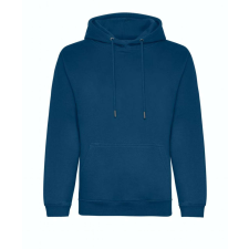 Just Hoods Uniszex organikus kapucnis pulóver AWJH201, Ink Blue-XS férfi pulóver, kardigán