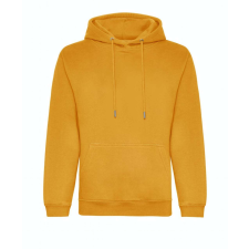 Just Hoods Uniszex organikus kapucnis pulóver AWJH201, Mustard-L férfi pulóver, kardigán