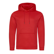 Just Hoods Uniszex poliészter sport kapucnis pulóver AWJH006, Fire Red-3XL férfi pulóver, kardigán