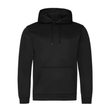 Just Hoods Uniszex poliészter sport kapucnis pulóver AWJH006, Jet Black-M férfi pulóver, kardigán