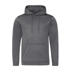 Just Hoods Uniszex poliészter sport kapucnis pulóver AWJH006, Steel Grey-M férfi pulóver, kardigán