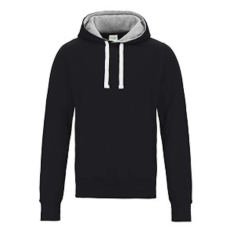 Just Hoods Uniszex vastag oldalzsebes bélelt kapucnis pulóver AWJH100, Jet Black-XL