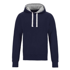 Just Hoods Uniszex vastag oldalzsebes bélelt kapucnis pulóver AWJH100, Oxford Navy-2XL