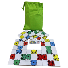 Just Jigsaws színes macik fa logikai játék társasjáték