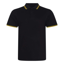 Just Polos JP003 rövid ujjú sztreccs galléros férfi póló Just Polos, Black/Yellow-S férfi póló