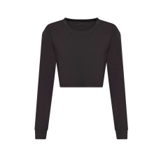 Just Ts JT016 rövid derekú hosszú ujjú Női póló Just Ts, Heather Black-L