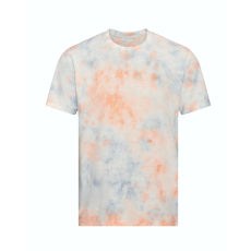 Just Ts JT022 batikolt egyedi mintás unisex rövid ujjú póló Just Ts, Grey Pink Marble-S