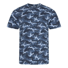 Just Ts JT034 terepmintás unisex rövid ujjú póló Just Ts, Blue Camo-M