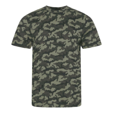 Just Ts JT034 terepmintás unisex rövid ujjú póló Just Ts, Green Camo-M férfi póló
