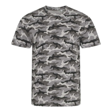 Just Ts JT034 terepmintás unisex rövid ujjú póló Just Ts, Grey Camo-2XL férfi póló