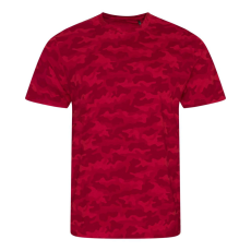 Just Ts JT034 terepmintás unisex rövid ujjú póló Just Ts, Red Camo-M