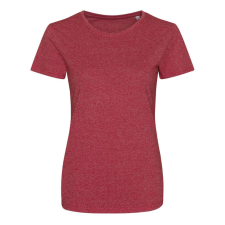 Just Ts Női márga hatású rövid ujjú póló, Just Ts JT030F, Space Red/White-L női póló