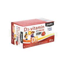 JutaVit D3-Vitamin 800-Ne Kid Eper Ízű Rágótabletta 60 db vitamin és táplálékkiegészítő