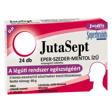 JutaVit JutaSept eper-szeder-mentol ízű szopogató tabletta 24db alapvető élelmiszer
