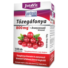 JutaVit Jutavit tőzegáfonya 800 mg + aranyvessző kivonat tabletta 100db vitamin és táplálékkiegészítő