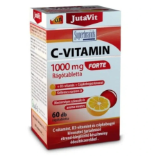 JuvaPharma JUTAVIT C-VITAMIN FORTE + D3-VITAMIN NARANCS ÍZŰ RÁGÓTABLETTA – 60DB vitamin és táplálékkiegészítő
