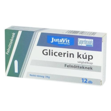 JUVAPHARMA KFT. Jutavit Glicerin végbélkúp felnőtteknek 12x gyógyhatású készítmény
