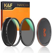  K&amp;F Concept 49mm 3in1 Filter Kit: MCUV +CPL Polár-Szűrő -Nano-X Objektív Filter Set Fém Lencse-sapkával objektív szűrő