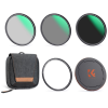 K&F Concept Mágneses Objektív Szűrő Kit - (CPL +ND8 +ND64) + Objektív sapka + Tok - 62mm