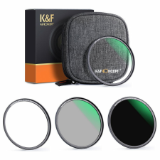 K&amp;FConcept K&amp;F Concept 77mm Mágneses 3-in-1 Filter Kit: MCUV +CPL +ND1000 szűrő - Nano-X Objektív Filter Set objektív szűrő