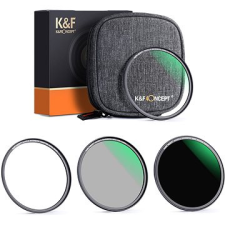 K&F CONCEPT mágneses szűrőkészlet 3 db (MCUV, CPL, ND1000) - 62 mm objektív szűrő