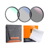 K&F Concept Professzionális szűrő szett + szűrőtartó tok (UV+CPL+ND4) 72mm