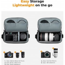 K+F K&F Concept oldaltáska, 7L, vízlepergető anyag (sötétkék) (SB9180) fotós táska, koffer