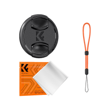 K&F objektívvédő sapka zsinórral + törlőkendő, 52mm lencsevédő sapka
