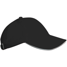 K-UP 6 paneles gyerek baseball sapka, KP042, fém csatos, Dark Grey/Light Grey