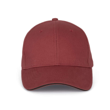 K-UP Baseball sapka, KP011, 6 paneles, Red Safran/Dark Grey férfi sapka