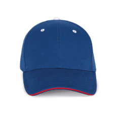 K-UP Baseball sapka, KP011, 6 paneles, Royal Blue/Red/White férfi sapka