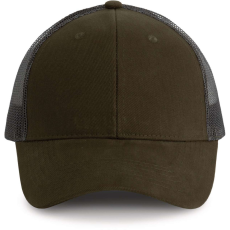K-UP hálós baseball sapka hat paneles, poliészter KP158, Dark Khaki/Dark Grey