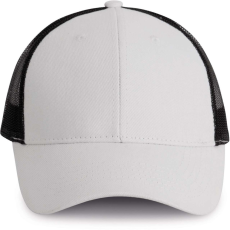 K-UP hálós baseball sapka hat paneles, poliészter KP158, White/Black