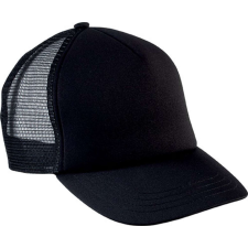 K-UP KP143 gyerek, hálós baseball sapka 5 paneles K-UP, Black-U gyerek sapka