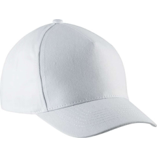 K-UP KP149 gyerek, 5 paneles pamut baseball sapka K-UP, White-U
