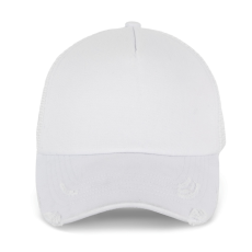 K-UP KP234 DESTROYED COTTON 5 PANEL TRUCKER WITH SOFT FRONT PANEL U