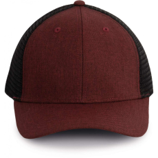 K-UP Uniszex sapka K-UP KP142 Urban Trucker Cap - 6 panels -Egy méret, Tawny Port Heather/Black
