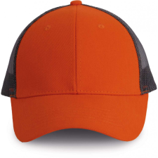 K-UP Uniszex sapka K-UP KP158 Trucker Cap - 6 panels -Egy méret, Spicy Orange/Dark Grey női sapka