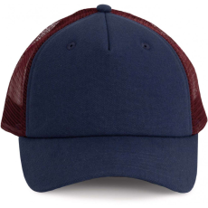 K-UP Uniszex sapka K-UP KP170 Trucker Cap - 5 panels -Egy méret, Indigo/Indigo/Wine