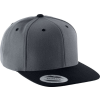 K-UP Vastag 6 paneles baseballsapka, KP910, Dark Grey/Black