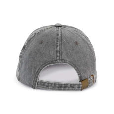 K-UP vintage hatású 6 paneles pamut baseball sapka KP165, Storm Grey Washed